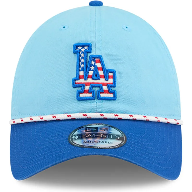 petten-gebogen-blauw-verstelbaar-9twenty-4th-july-van-los-angeles-dodgers-mlb-van-new-era