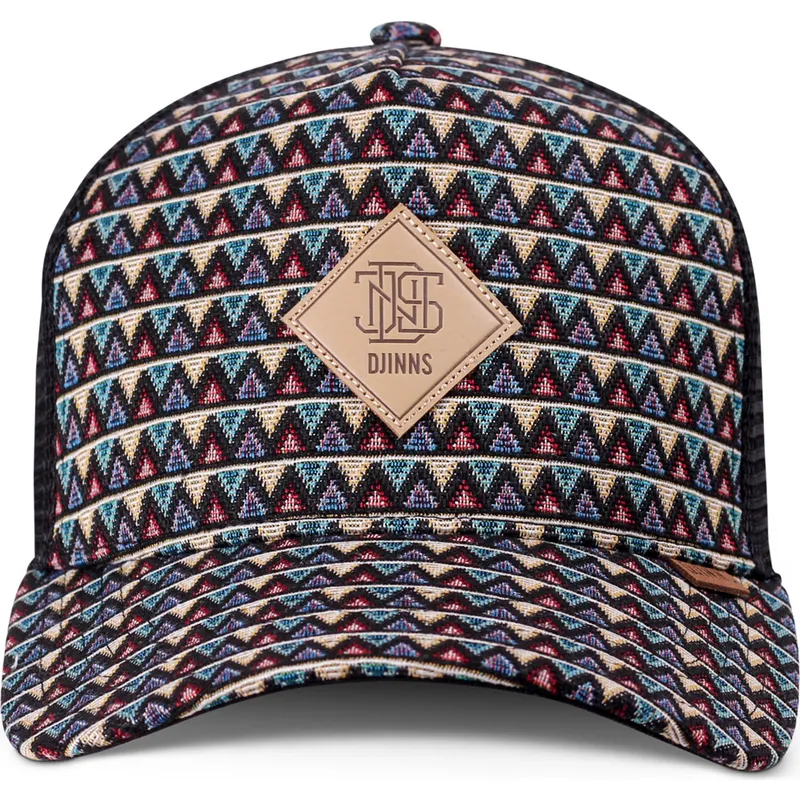 petten-gebogen-meerkleurig-snapback-hft-colour-triangle-van-djinns