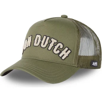 Petten gebogen groen snapback voor kinderen KID_BUCKL K van Von Dutch