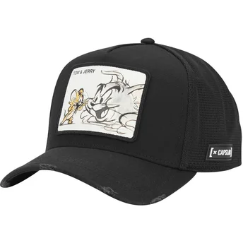 Petten gebogen zwart snapback TAJ PCT Tom en Jerry Looney Tunes van Capslab