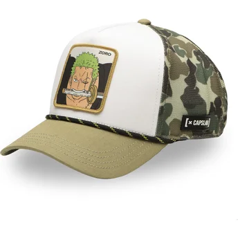 Petten gebogen camouflage snapback OP5 CAM Roronoa Zoro One Piece van Capslab