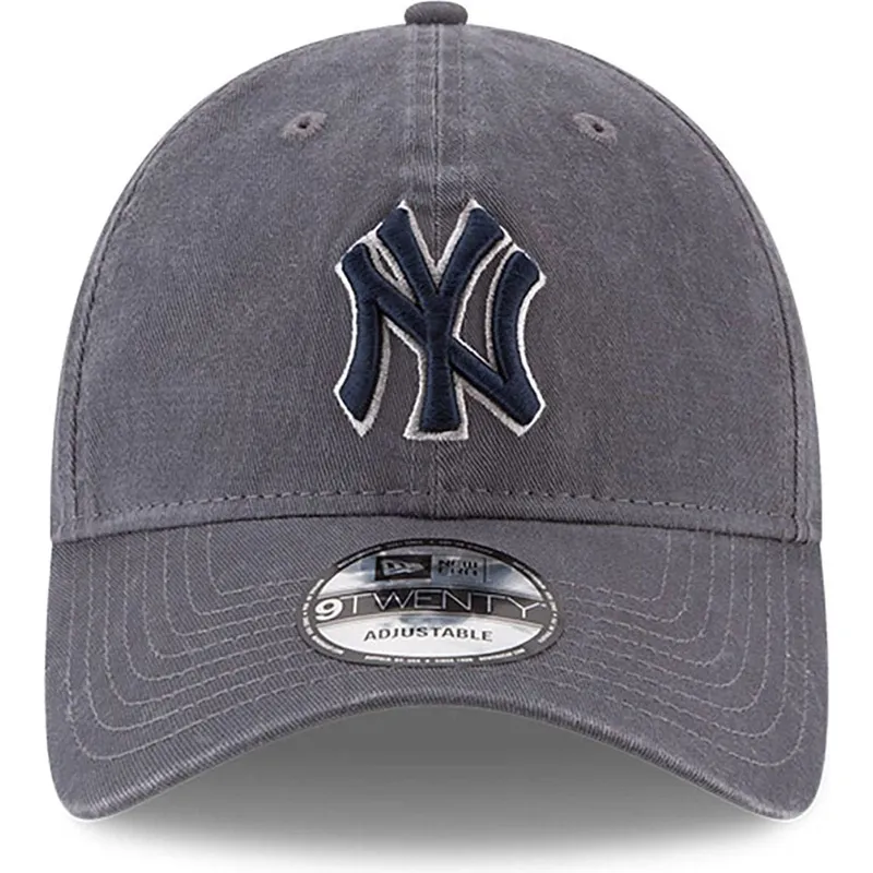 petten-gebogen-grijs-verstelbaar-9twenty-core-classics-van-new-york-yankees-mlb-van-new-era