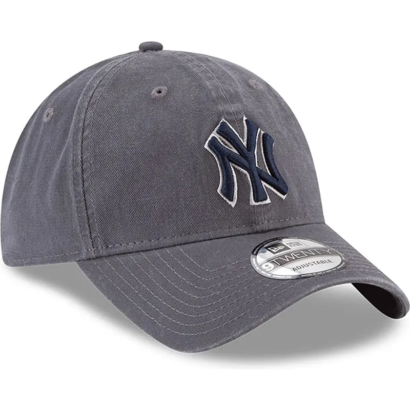 petten-gebogen-grijs-verstelbaar-9twenty-core-classics-van-new-york-yankees-mlb-van-new-era