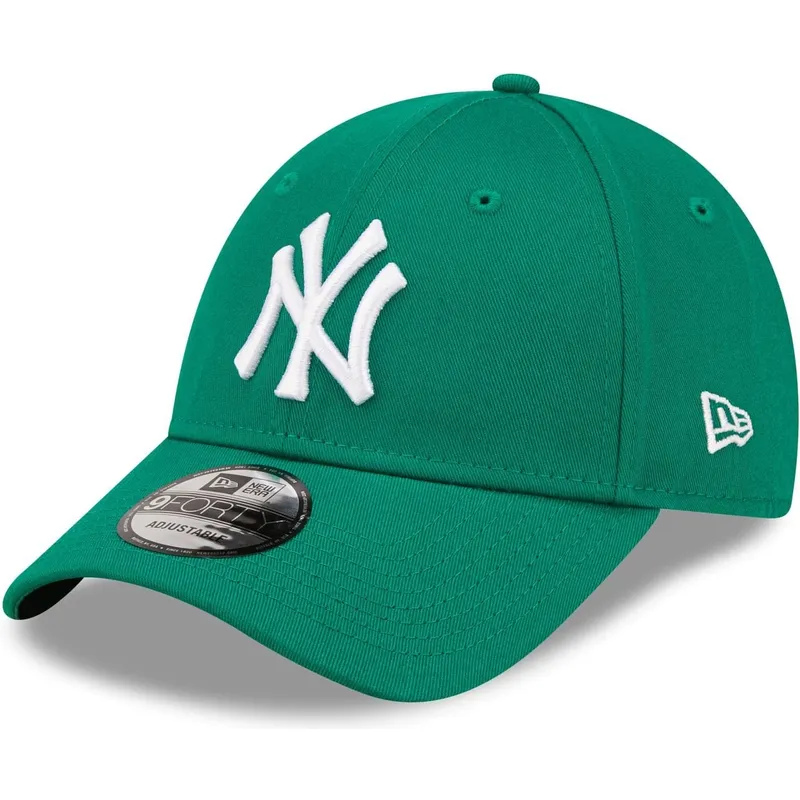 petten-gebogen-groen-verstelbaar-9forty-league-essential-van-new-york-yankees-mlb-van-new-era