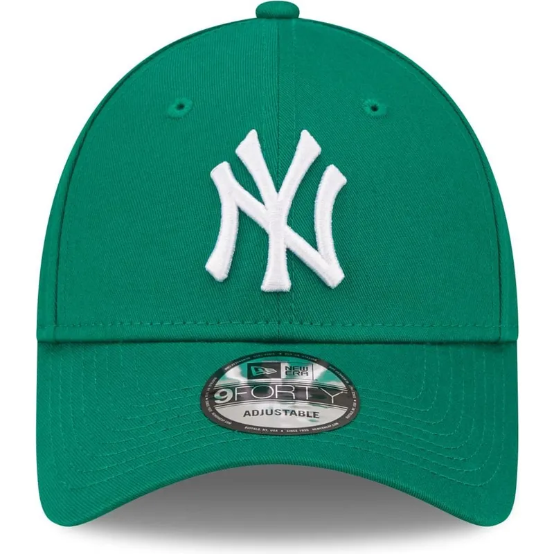 petten-gebogen-groen-verstelbaar-9forty-league-essential-van-new-york-yankees-mlb-van-new-era