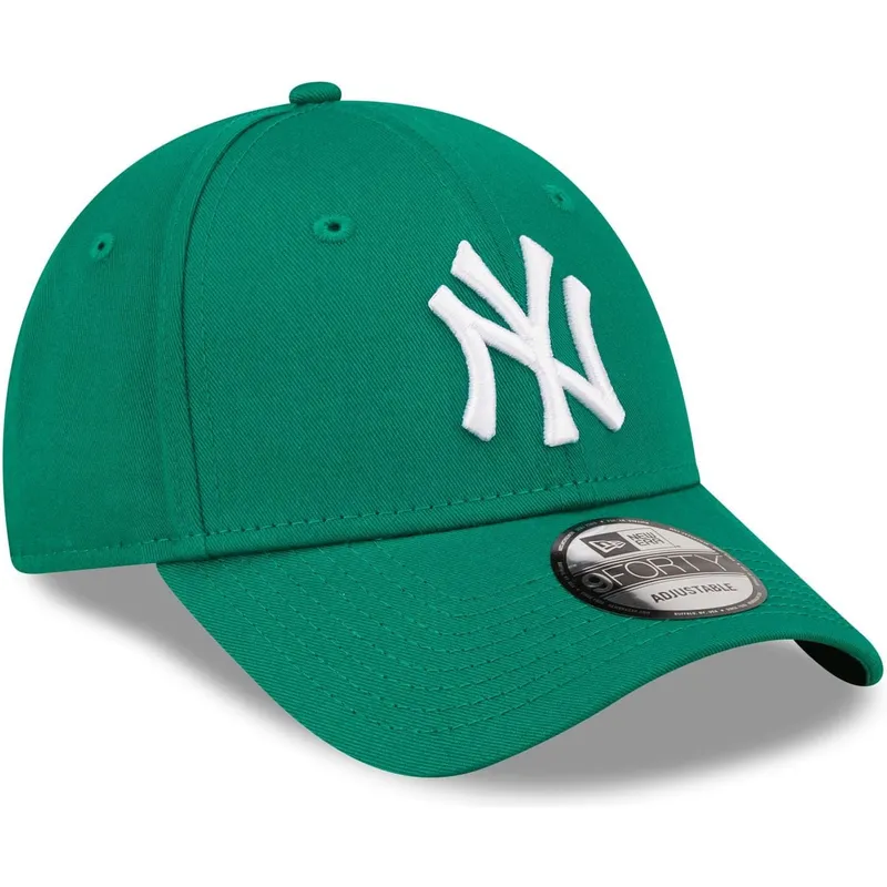 petten-gebogen-groen-verstelbaar-9forty-league-essential-van-new-york-yankees-mlb-van-new-era