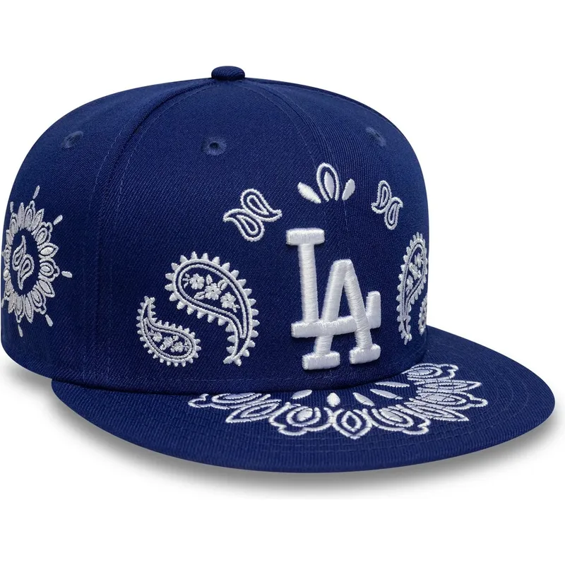 petten-plat-blauw-fitted-59fifty-paisley-van-los-angeles-dodgers-mlb-van-new-era