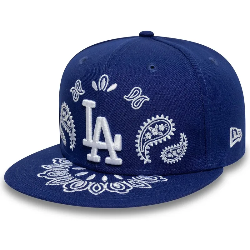 petten-plat-blauw-fitted-59fifty-paisley-van-los-angeles-dodgers-mlb-van-new-era