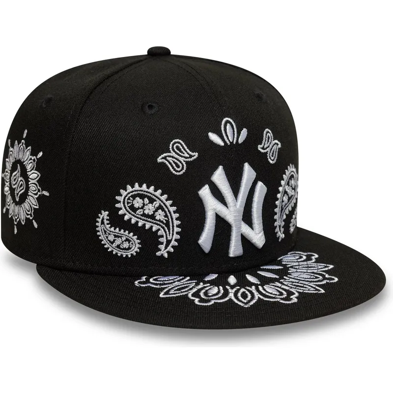 petten-plat-zwart-fitted-59fifty-paisley-van-new-york-yankees-mlb-van-new-era