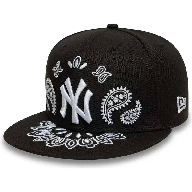 petten-plat-zwart-fitted-59fifty-paisley-van-new-york-yankees-mlb-van-new-era