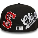 petten-plat-zwart-fitted-59fifty-all-over-van-chicago-white-sox-mlb-van-new-era