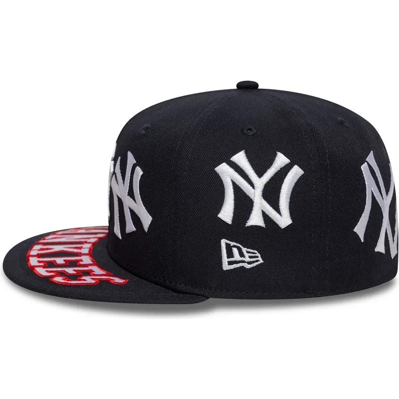 petten-plat-marineblauw-fitted-59fifty-all-over-van-new-york-yankees-mlb-van-new-era