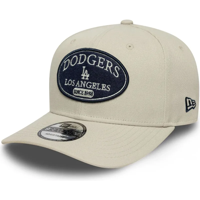 petten-gebogen-beige-snapback-9seventy-stretch-snap-patch-van-los-angeles-dodgers-mlb-van-new-era