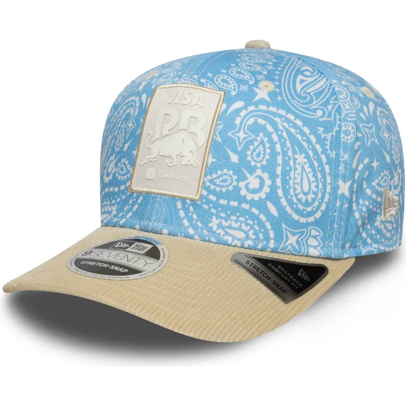 petten-gebogen-blauw-snapback-9seventy-stretch-snap-lifestyle-van-racing-bulls-f1-team-formula-1-van-new-era