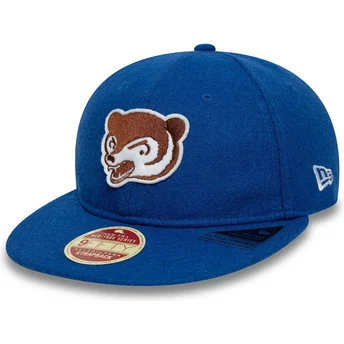 Petten plat blauw verstelbaar 9FIFTY Retro Crown Heritage van Chicago Cubs MLB van New Era