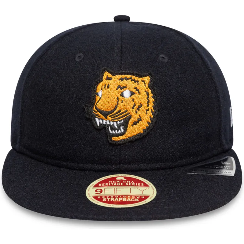 petten-plat-marineblauw-verstelbaar-9fifty-retro-crown-heritage-van-detroit-tigers-mlb-van-new-era