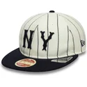 petten-plat-beige-verstelbaar-9fifty-retro-crown-heritage-van-new-york-yankees-mlb-van-new-era