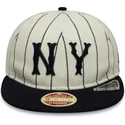 petten-plat-beige-verstelbaar-9fifty-retro-crown-heritage-van-new-york-yankees-mlb-van-new-era