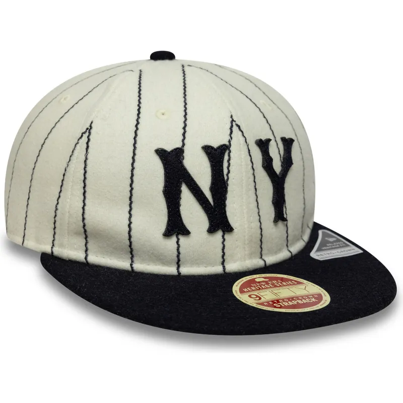 petten-plat-beige-verstelbaar-9fifty-retro-crown-heritage-van-new-york-yankees-mlb-van-new-era