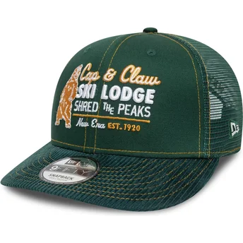 Petten gebogen groen snapback 9FIFTY Cord van New Era