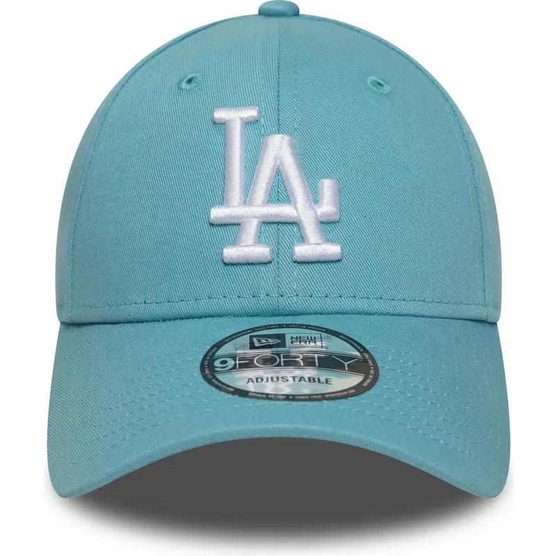 petten-gebogen-blauw-verstelbaar-9forty-league-essential-van-los-angeles-dodgers-mlb-van-new-era