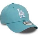 petten-gebogen-blauw-verstelbaar-9forty-league-essential-van-los-angeles-dodgers-mlb-van-new-era