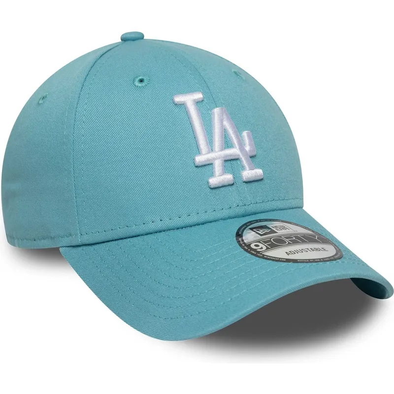 petten-gebogen-blauw-verstelbaar-9forty-league-essential-van-los-angeles-dodgers-mlb-van-new-era