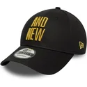 petten-gebogen-zwart-verstelbaar-9forty-metallic-champ-van-ufc-ultimate-fighting-championship-van-new-era