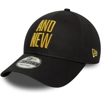 Petten gebogen zwart verstelbaar 9FORTY Metallic Champ van UFC Ultimate Fighting Championship van New Era