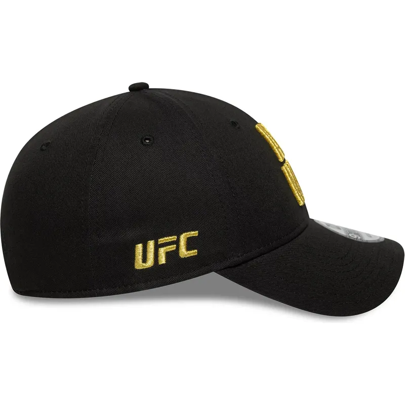 petten-gebogen-zwart-verstelbaar-9forty-metallic-champ-van-ufc-ultimate-fighting-championship-van-new-era