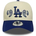 petten-gebogen-beige-snapback-a-frame-paisley-van-los-angeles-dodgers-mlb-van-new-era