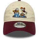 petten-gebogen-beige-verstelbaar-9twenty-van-garfield-y-odie-van-new-era