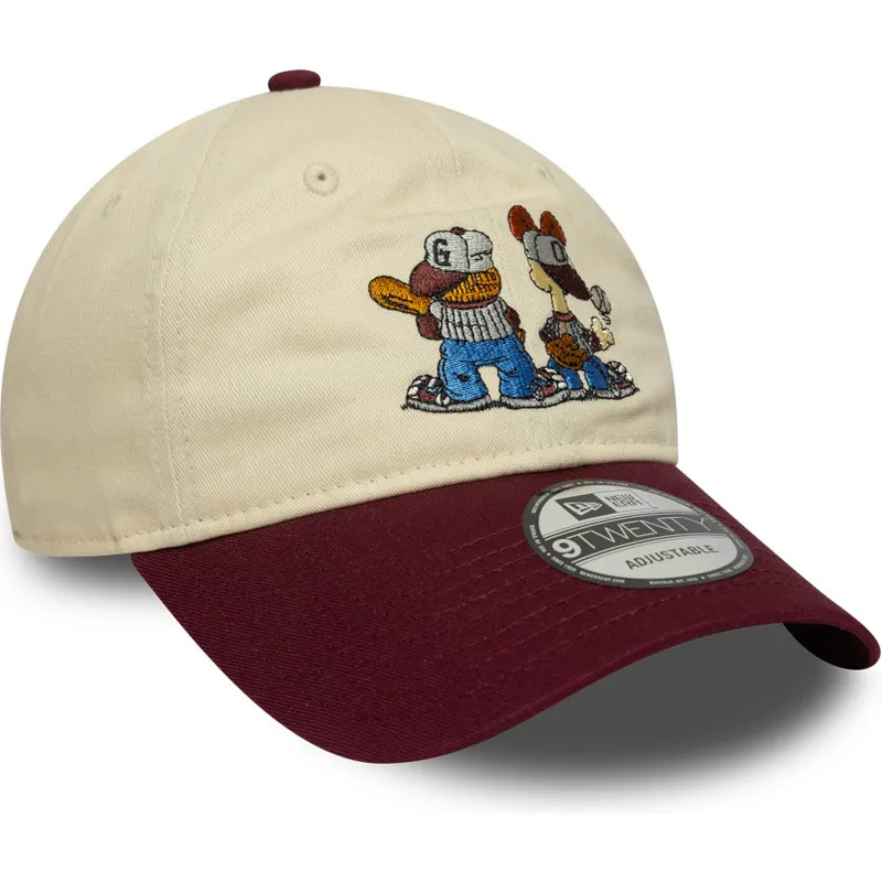 petten-gebogen-beige-verstelbaar-9twenty-van-garfield-y-odie-van-new-era