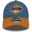 petten-gebogen-meerkleurig-verstelbaar-9twenty-denim-midi-van-los-angeles-lakers-nba-van-new-era
