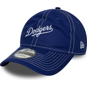 Petten gebogen blauw verstelbaar 9TWENTY Contrast Stitch van Los Angeles Dodgers MLB van New Era
