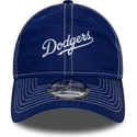 petten-gebogen-blauw-verstelbaar-9twenty-contrast-stitch-van-los-angeles-dodgers-mlb-van-new-era