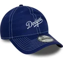 petten-gebogen-blauw-verstelbaar-9twenty-contrast-stitch-van-los-angeles-dodgers-mlb-van-new-era
