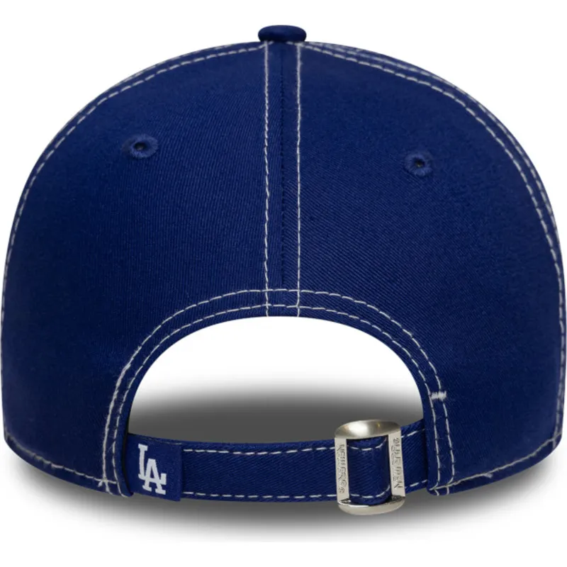 petten-gebogen-blauw-verstelbaar-9twenty-contrast-stitch-van-los-angeles-dodgers-mlb-van-new-era