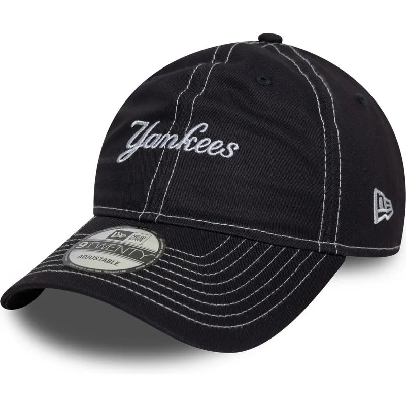 petten-gebogen-marineblauw-verstelbaar-9twenty-contrast-stitch-van-new-york-yankees-mlb-van-new-era petten-gebogen-marineblauw-verstelbaar-9twenty-contrast-stitch-van-new-york-yankees-mlb-van-new-era