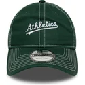 petten-gebogen-groen-verstelbaar-9twenty-contrast-stitch-van-oakland-athletics-mlb-van-new-era