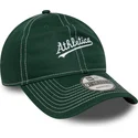 petten-gebogen-groen-verstelbaar-9twenty-contrast-stitch-van-oakland-athletics-mlb-van-new-era