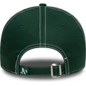 petten-gebogen-groen-verstelbaar-9twenty-contrast-stitch-van-oakland-athletics-mlb-van-new-era