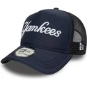 petten-gebogen-marineblauw-snapback-a-frame-script-van-new-york-yankees-mlb-van-new-era