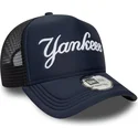 petten-gebogen-marineblauw-snapback-a-frame-script-van-new-york-yankees-mlb-van-new-era