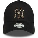 petten-gebogen-zwart-verstelbaar-9forty-leopard-infill-van-new-york-yankees-mlb-van-new-era