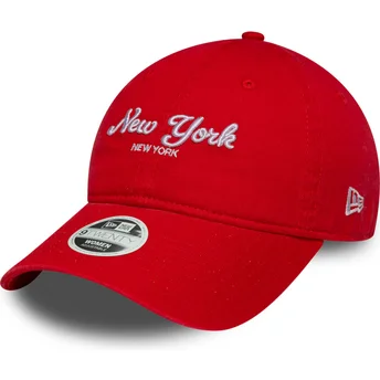 Petten gebogen oranje verstelbaar 9TWENTY City van New York van New Era