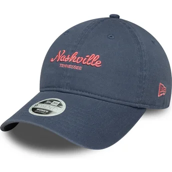 Petten gebogen blauw verstelbaar 9TWENTY City van Nashville van New Era