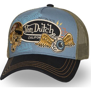 Petten gebogen meerkleurig snapback PATCHES10 van Von Dutch