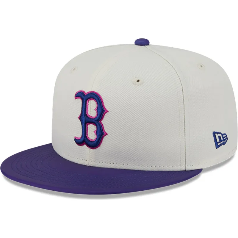 petten-plat-beige-fitted-59fifty-clr-dvlp-van-boston-red-sox-mlb-van-new-era