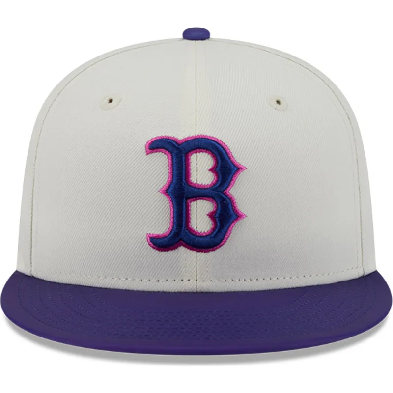 petten-plat-beige-fitted-59fifty-clr-dvlp-van-boston-red-sox-mlb-van-new-era